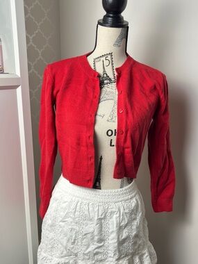 Gap red cardigan